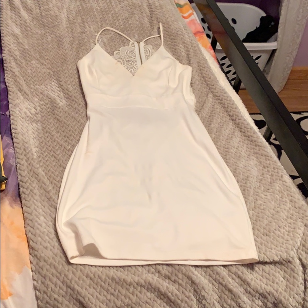White mini dress